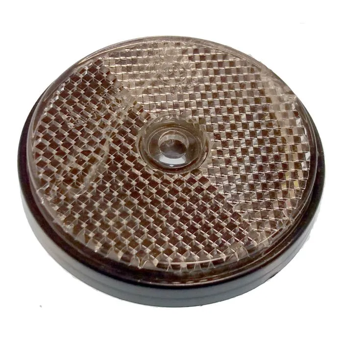 White Round Reflector Gs76055 - Essential Trailer Safety Accessory