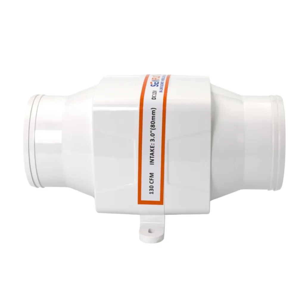 [SFIB113001] 12V In-Line Blower 3"/78Mm For Marine Ventilation | Sfib113001