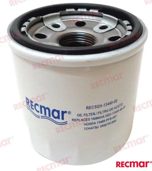 [REC5GH-13440-00] Oil Filter Yamaha / Mercury / Tohatsu / Honda / Selva / Parsun (5GH-13440-00, 15400-PFB-007)