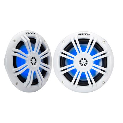 [KA49KM604WL] Kicker Km Marine 6.5" White Led Grill Ka49Km604Wl - Outdoor Speakers