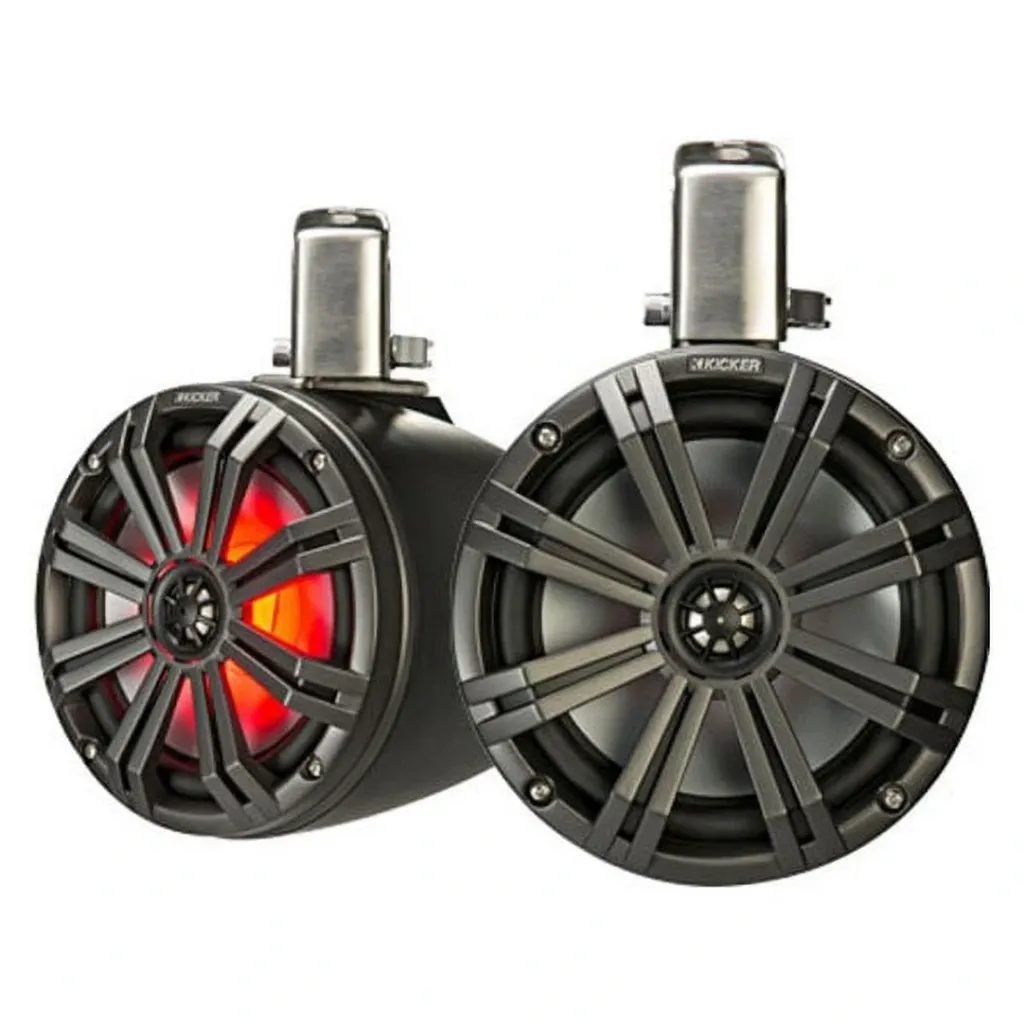 [KA45KMTC8] Kicker Audio Km Marine 8" Tower Coaxial Speakers Ka45Kmtc8