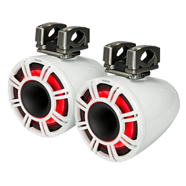 [KA44KMTC114] Kicker 11" Horn Tower System With White Led Accents | Ka44Kmtc114W