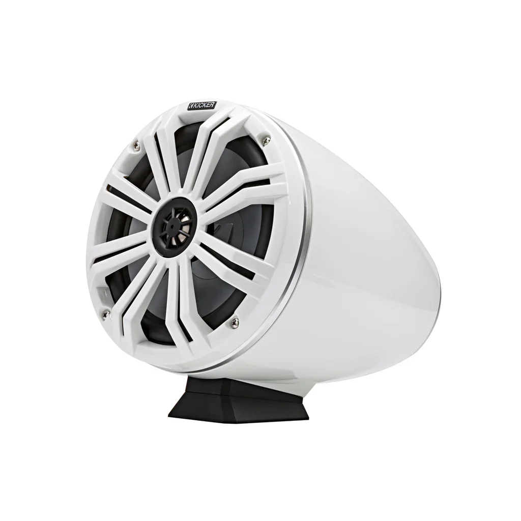 Kicker 8" Surface Mount Coaxial Speaker White | Ka46Kmfc8W
