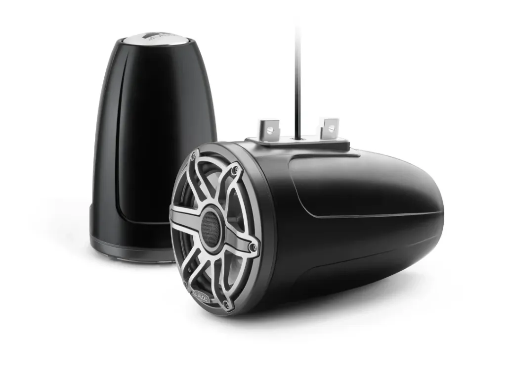 [JLM6-770ETXv3-Sb-S-GmTi] Jl Audio M6 7.7" Gunmetal Tower Coaxial Speakers Jlm6-770Etxv3-Sb-S-Gmti