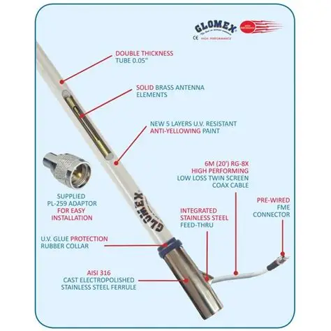 SSB Antenna Glomex Pra601 7M | VHF | Glora601 | High-Performance