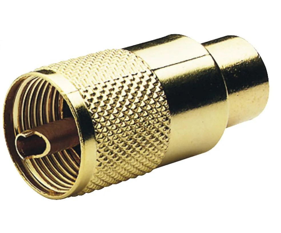 [GLORA131GOLD] Conector Pl259 Gold Para Rg213 VHF - Glora131Gold - Glomex