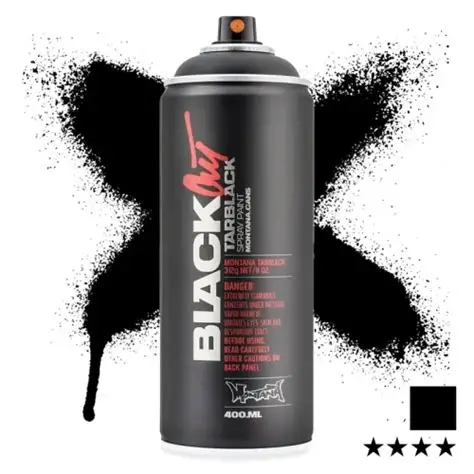 INFLATABLE LACQUER SPRAY BLACK 400 ML | SOR74356