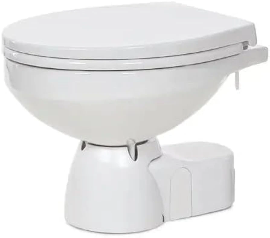 [JAB37045-4194] Jabsco Toilet regular 24V + solenoid, upgraded ceramic bowl & composite seat with soft close lid quiet flush type | 37045-4194