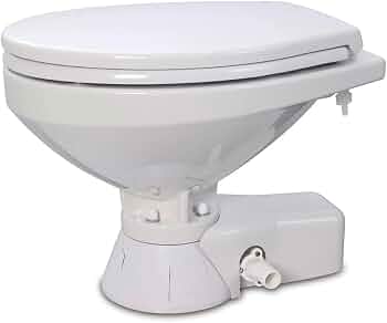 [JAB37245-4192] Jabsco Toilet regular 12V + pump, upgraded ceramic bowl & composite seat with soft close lid quiet flush type | 37245-4192