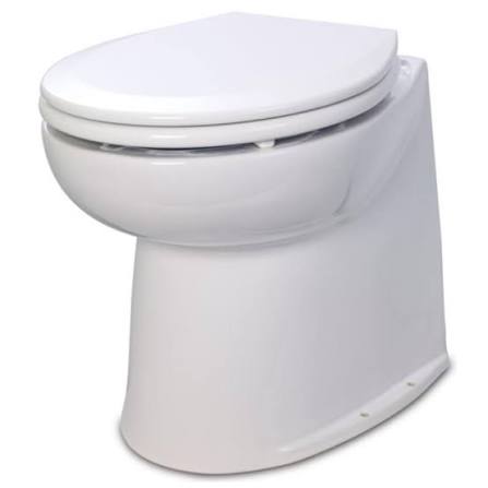 [JAB58040-3024] Jabsco Toilet 17" 24V straight + solenoid valve deluxe flush type | 58040-3024