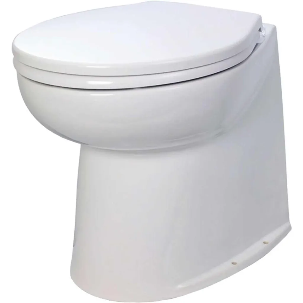 [JAB58080-3024] Jabsco Toilet 14'' 24V Straight Back Deluxe Flush Type With Valve | 58080-3024