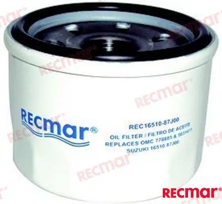 Johnson / Evinrude / Suzuki Oil filter 20 to 70 HP (REC16510-87J00)